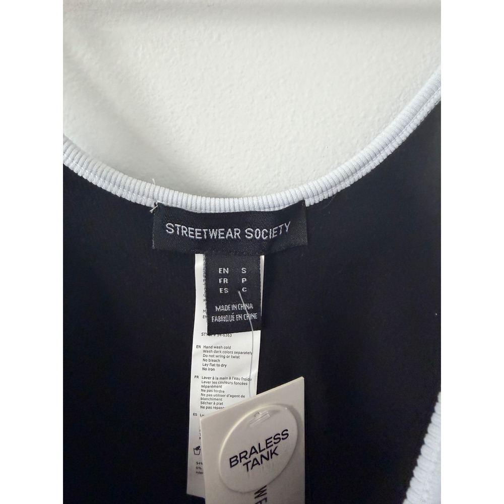 Streetwear Society Women's Braless Tank Top – Black – Size Small – NWT - Picture 2 of 5